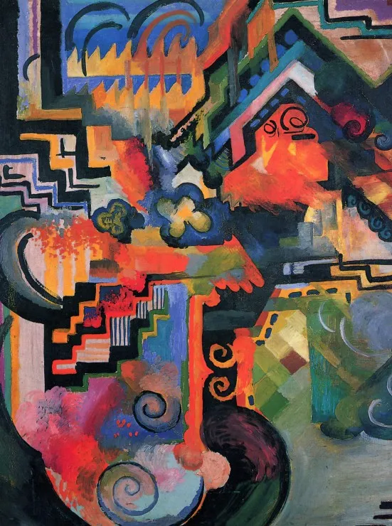 August Macke - Composition colorée, 1912