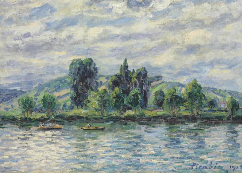 Francis Picabia - Ufer der Yonne, Sonnenspiegelung, 1906