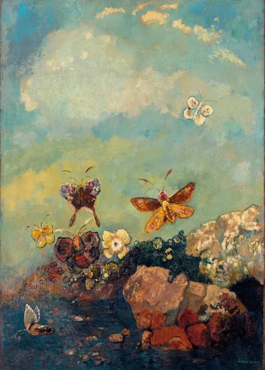 Odilon Redon - Schmetterlinge, 1910