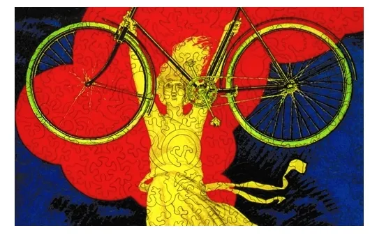 Laser-Puzzle aus Holz - Cycles Peugeot