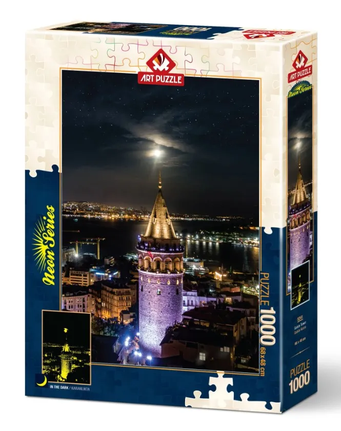 Neon Puzzle - Galata-Turm