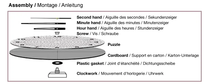 Puzzle-Uhr - Tanz mit der Nacht
