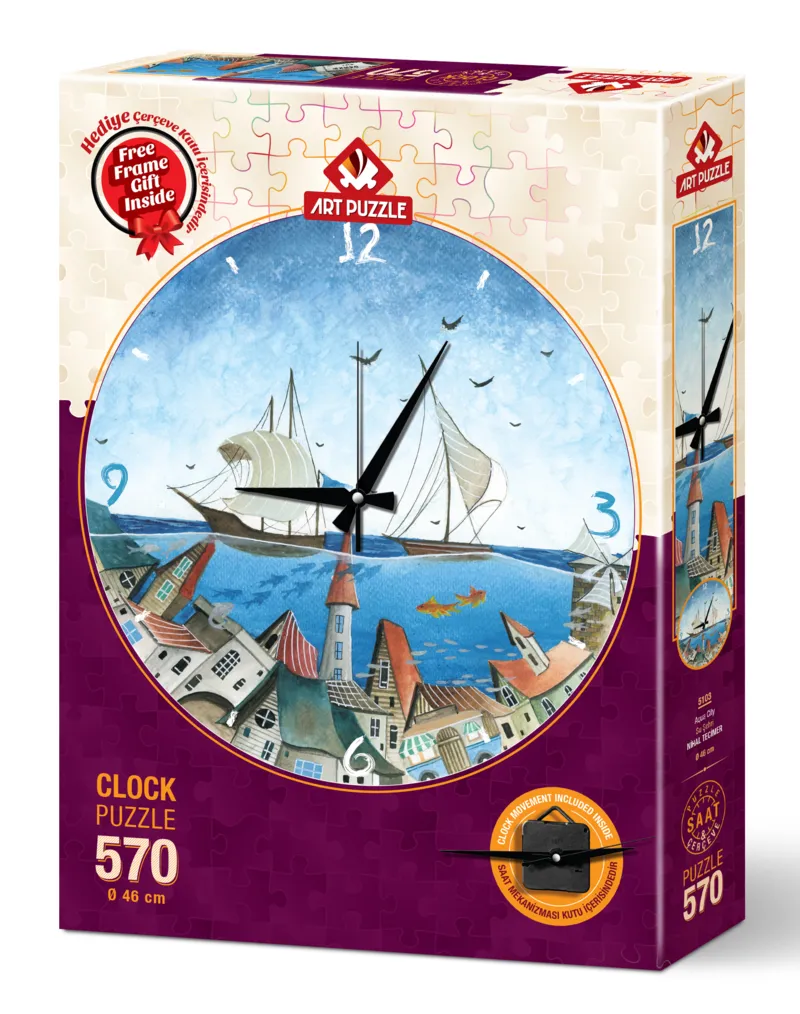 Puzzle Uhr - Aqua Stadt