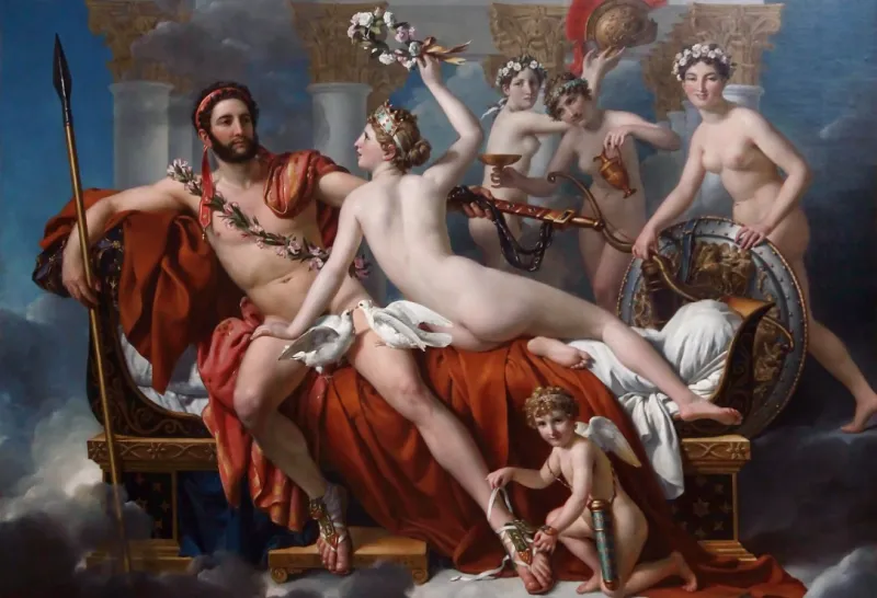 XXL Teile - Jacques-Louis David: Mars entwaffnet durch Venus und die Grazien, 1824