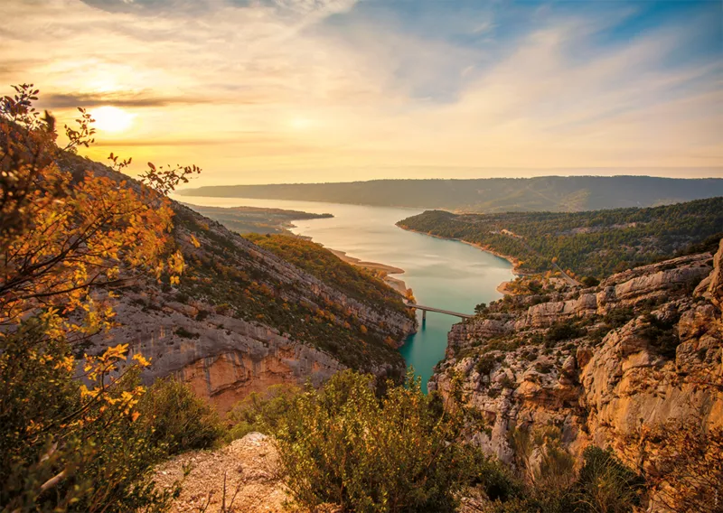 Französische Regionen - Sonnenuntergang über den Schluchten von Verdon