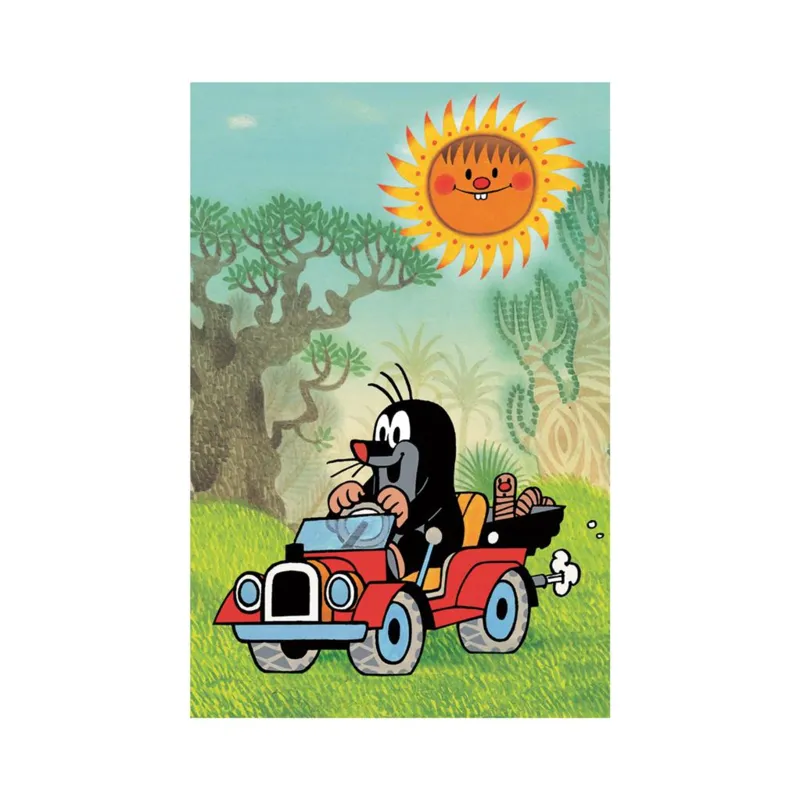 Mini-Puzzle - Der kleine Maulwurf: Rotes Auto