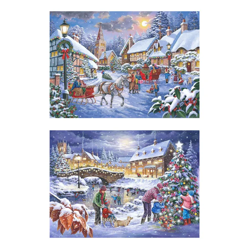 2 Puzzles - XXL Teile - Christmas Is Coming