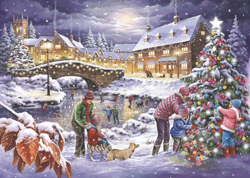 2 Puzzles - XXL Teile - Christmas Is Coming