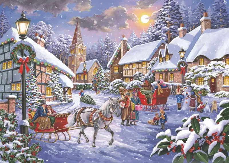 2 Puzzles - XXL Teile - Christmas Is Coming