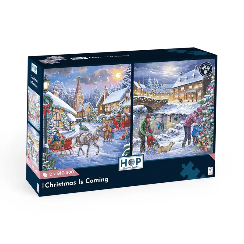 2 Puzzles - XXL Teile - Christmas Is Coming