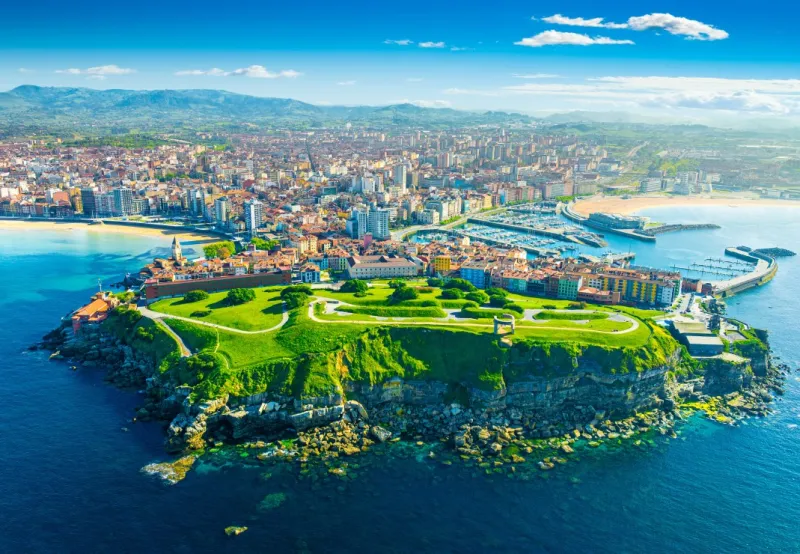 Blick auf Gijón - Asturien, Spanien