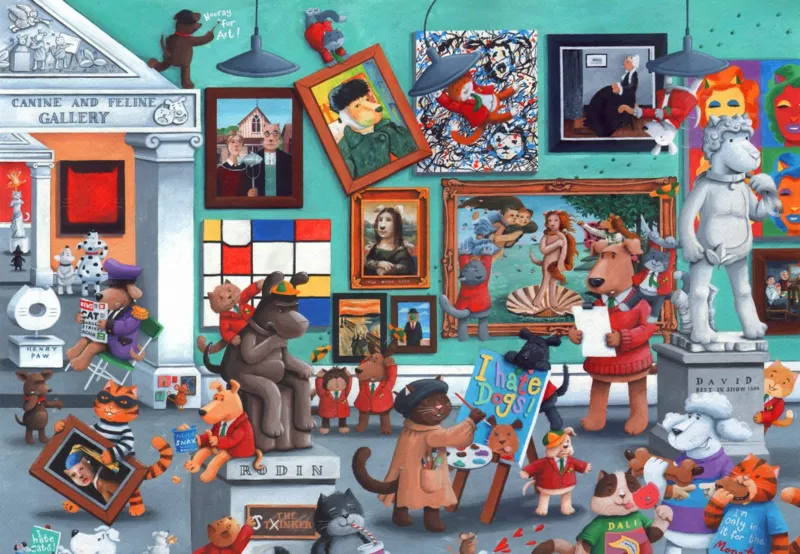Kunstgalerie für Katzen und Hunde