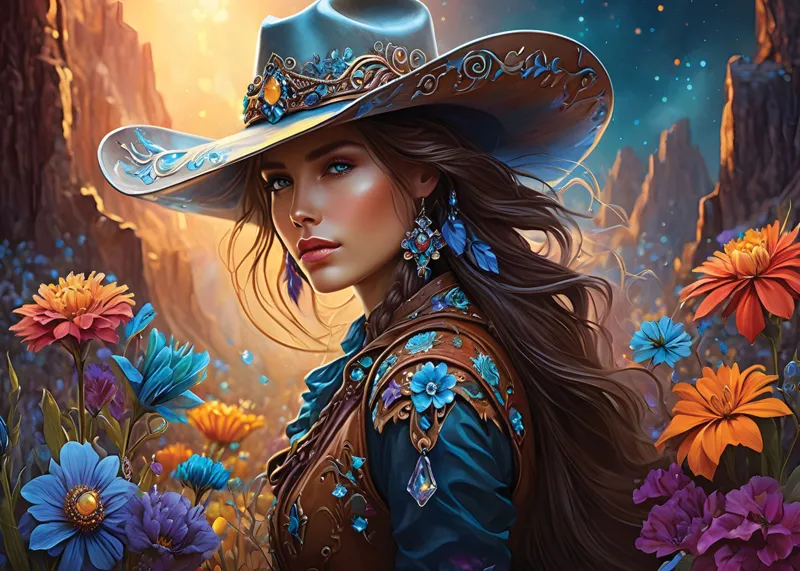 2 Puzzles - Cowgirl and Boots - Far West Collection