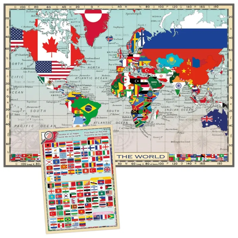 XXL Teile - GeoPuzzles - Flags of the World