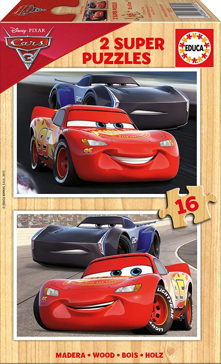 2 Holzpuzzles - Cars