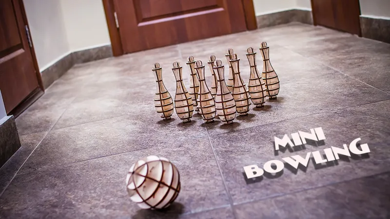 3D Holzpuzzle - Mini Bowling