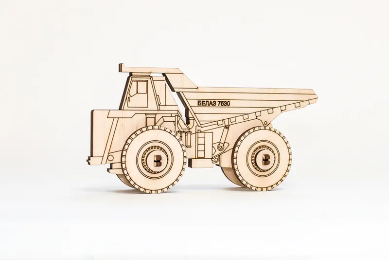 3D Holzpuzzle - Belaz 2D