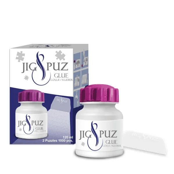 Kleber für 2 x 1000 Teile Puzzles mit Spatel