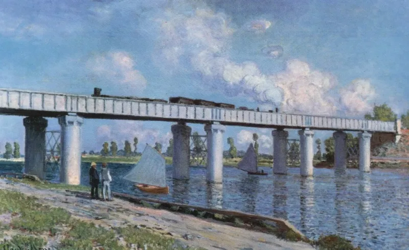 Claude Monet - Die Eisenbahbrücke in Argenteuil