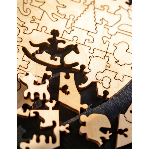 Holzpuzzle - Portrait der Kinder