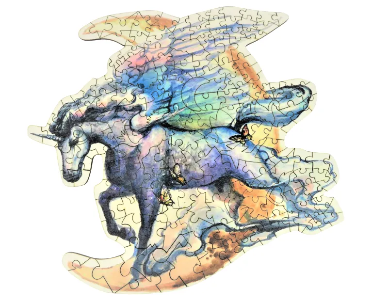 Wooden Puzzle - The Flying Unicorn