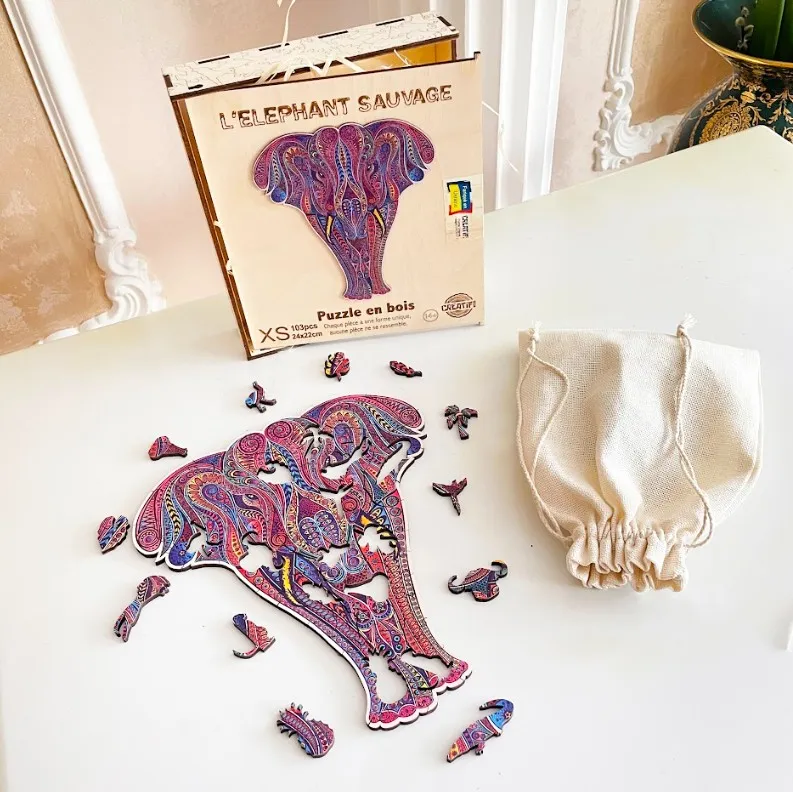 Holzpuzzle - Elefant