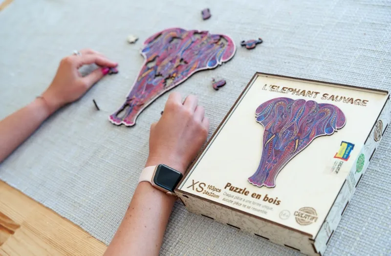 Holzpuzzle - Elefant