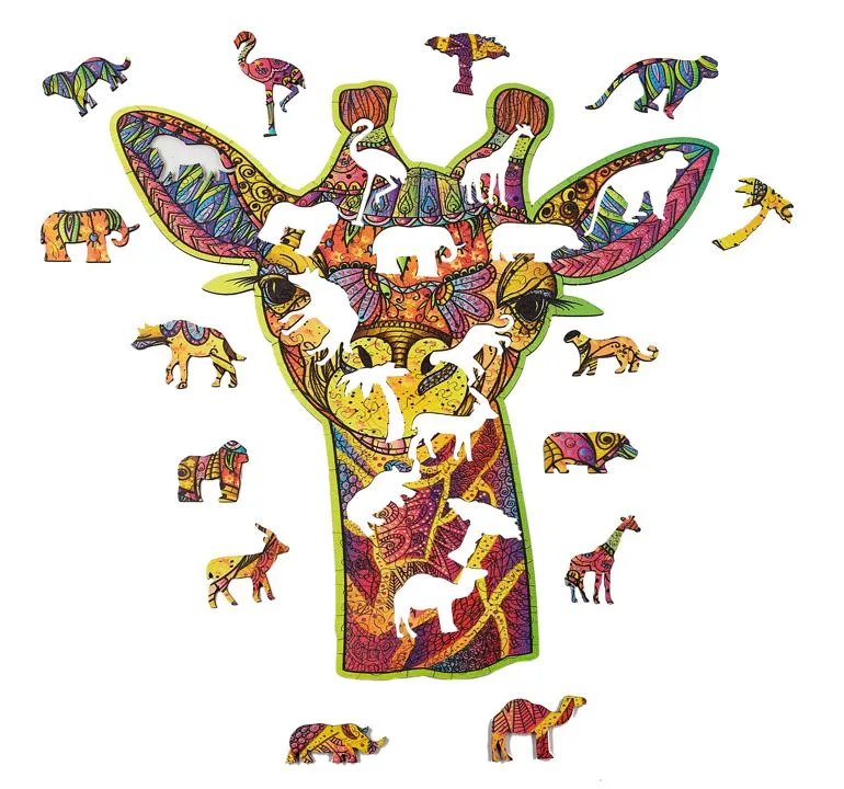 Holzpuzzle - Die Lustige Giraffe