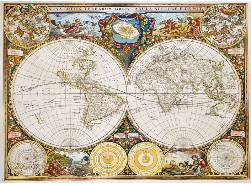 Holzpuzzle - Ancient World Map