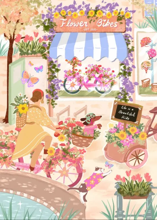 Blumenfahrräder