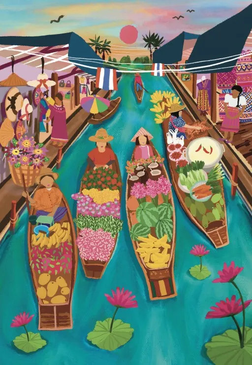 Schwimmender Markt Thailand