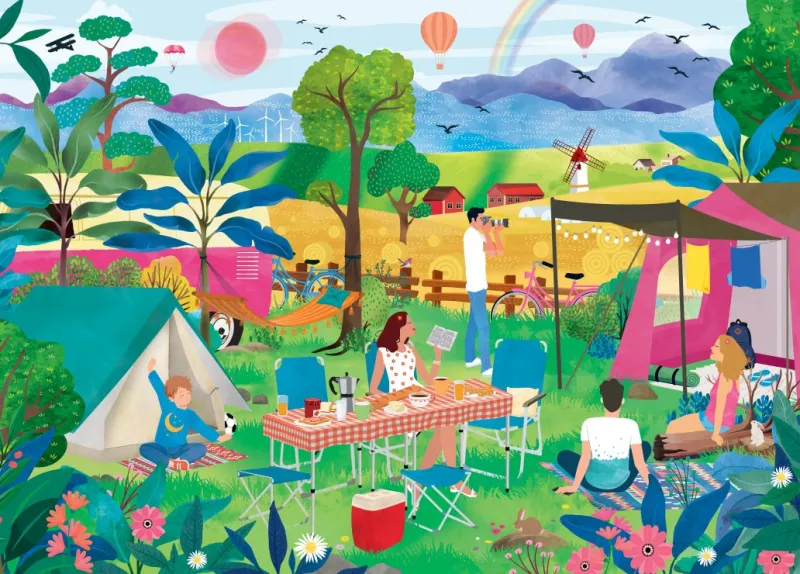 Camping im Sommer