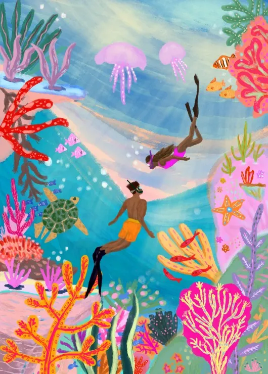 Wildes Schwimmen