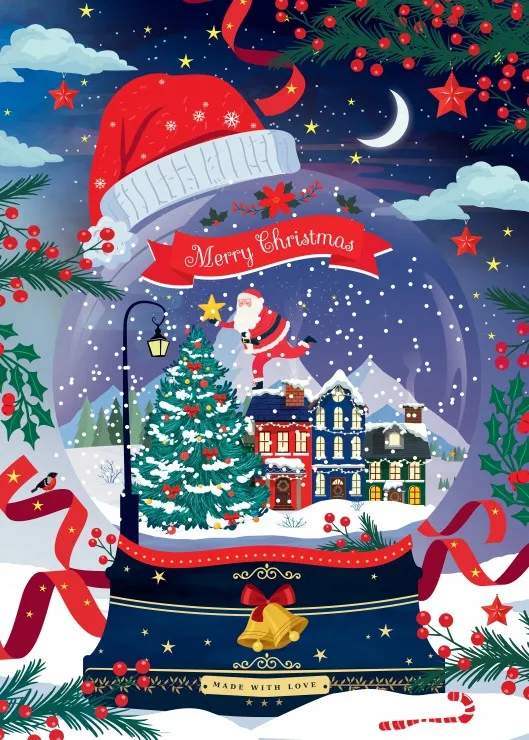Verschneites Weihnachtsdorf