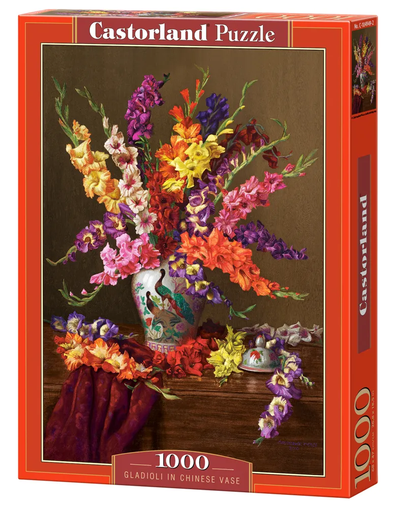 Gladiolen in Chinesischer Vase