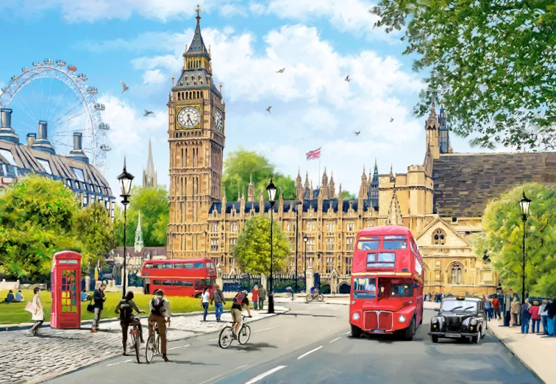 Beschäftigter Morgen in London