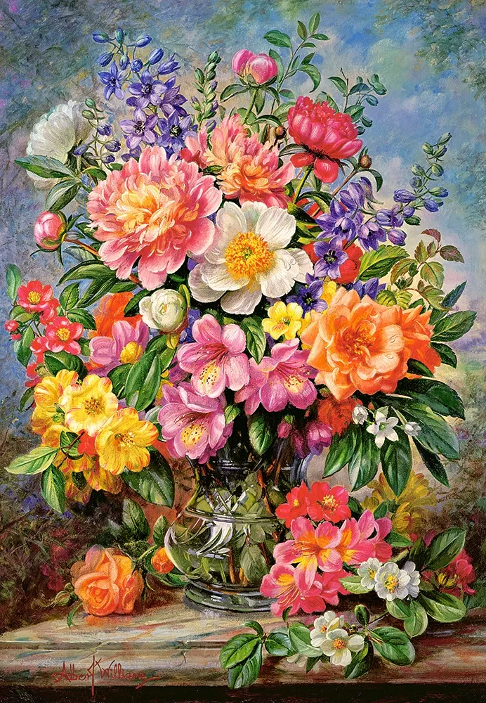 Juni Blumen im Glanz