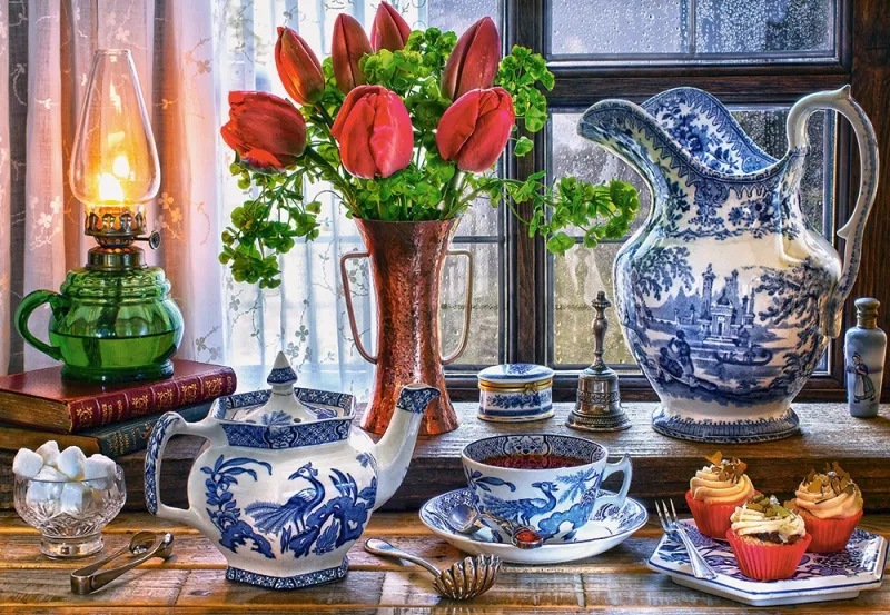 Stilleben mit Tulpen