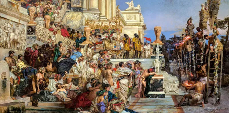 Art Collection - Die Fackeln des Nero, Henryk Siemiradzki