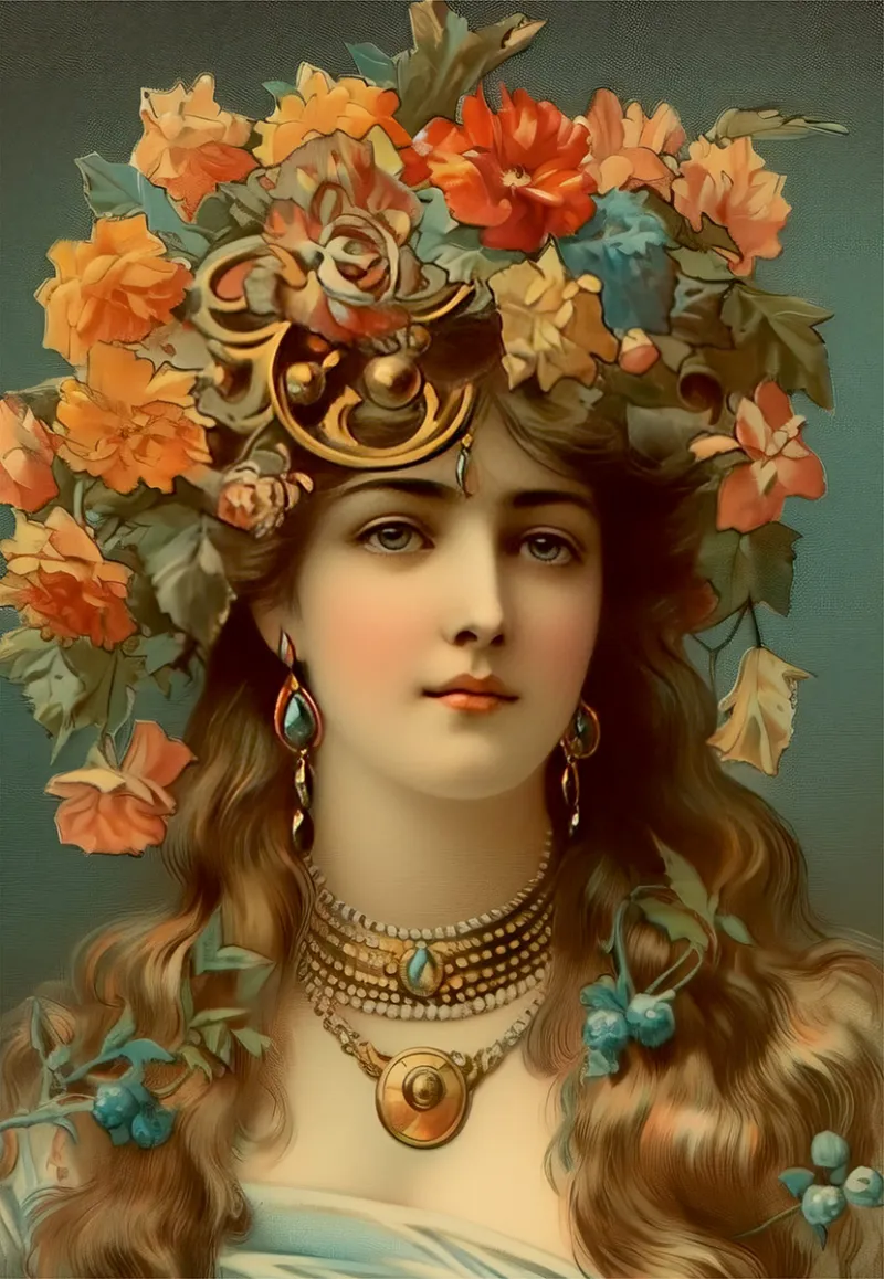 Mädchen mit Blumenkrone
