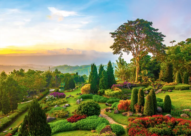 Garten auf dem Hügel