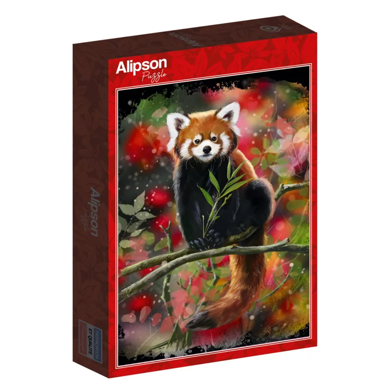 Roter Panda sitzt auf einem Ast