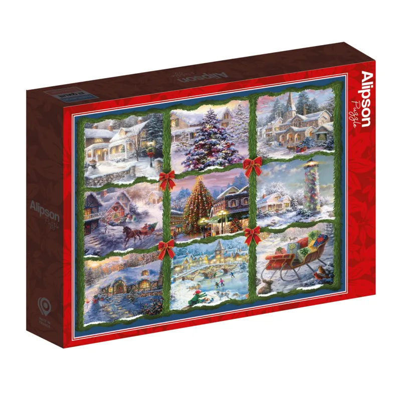 Neun Weihnachtsaufnäher