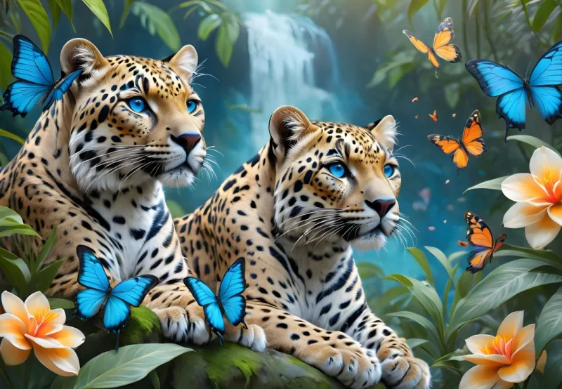 Zwei Leoparden