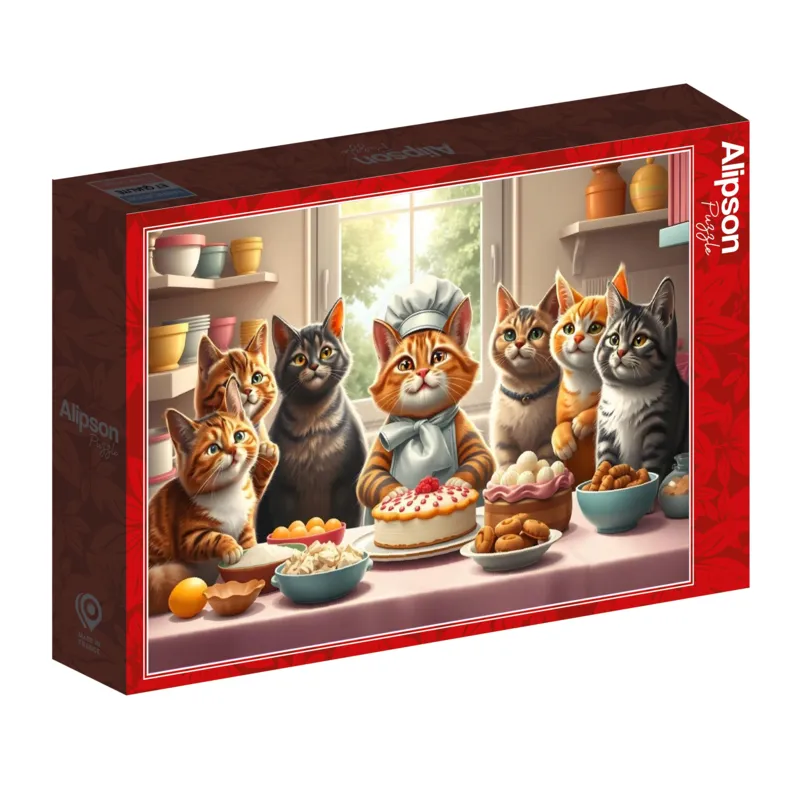Backende Katzen in Action