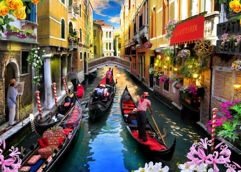 Venezianische Gondoliere