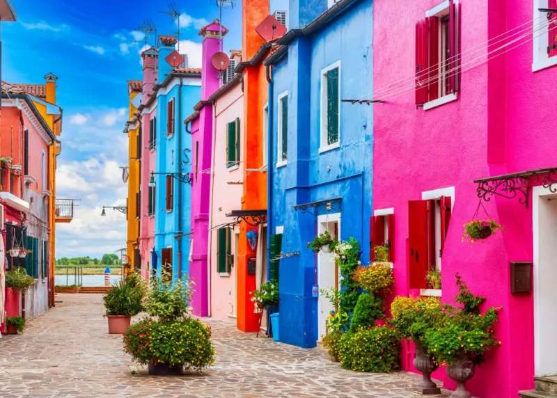 Bunte Gasse von Burano