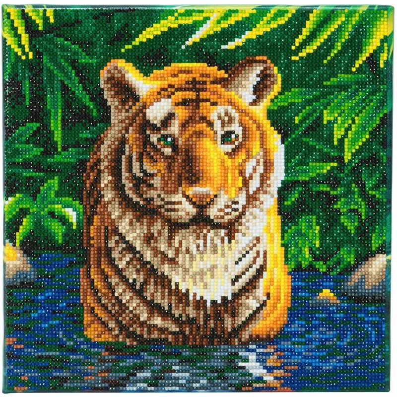 Crystal Art - Diamant-Stickerei-Kit - Tiger