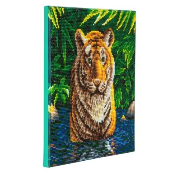 Crystal Art - Diamant-Stickerei-Kit - Tiger