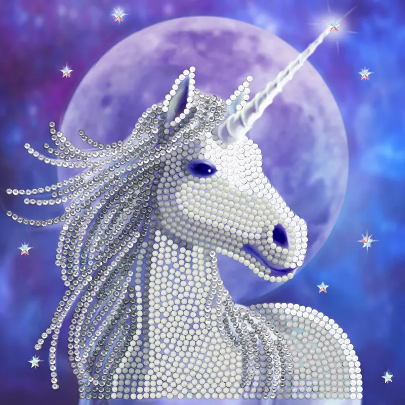 Crystal Art - Diamant-Stickerei-Kit - Anne Stokes - Einhorn